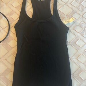 Aerie Black Ribbed Tank Top